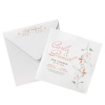 Participación acuarela salmón con sobre