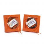 Pulsera caja naranja tarjeta La Millor profe, stdo.2