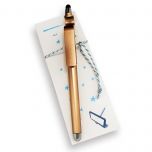 Boli azulón para móvil con borra huellas en punto de libro