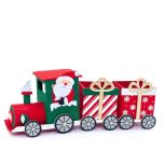 Tren fieltro 33cm. Papa Noel vagones regalo