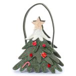 Cesto fieltro verde Árbol 18cm.