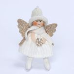 Colgante angelita con alas doradas 13cm.