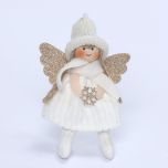 Colgante angelita blanca alas doradas 1 bombón