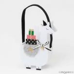 Cesta de Navidad infantil llama con regalos