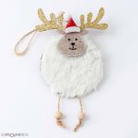 Colgante de Navidad reno con purpurina dorada