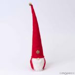 Figura de fieltro de Navidad gnomo rojo y cascabel