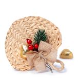 Paipay con adorno navideño y 1 corachoc 13x14cm.