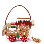 Cesto tren galleta jenjibre, 20cm. (asas) con 20 caramelos