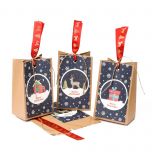 Estuche casa, reno, regalo 3 stdo cordón + cinta min.24