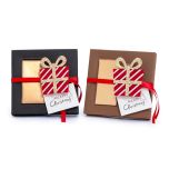 Caja 2 napolitanas con pinza navideña y tarjeta