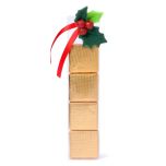 Tira de 4 napolitanas decorado con acebo*