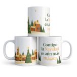 Taza cerámica Pueblo Navideño Navidad Mágica