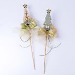 Pic madera árbol regalos/estrella 3bombones 34cm. min.4