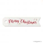 Tarjetita Merry Christmas y estrellas