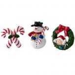 Imán y anilla Pit & Pita Corona/m.nieve/bastón 3stdo min.12