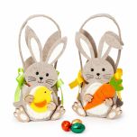 Cesto fieltro conejitos Pascua 8 huevos praliné min.2*