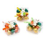 Caja 6huevos praliné pinza conejito Pascua min.6*