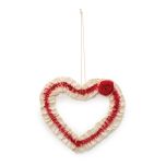 Decoración puntilla corazón 23cm. con colgante