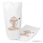 Bolsa blanca Feliz San Valentín 12x22,5x5cm.stdo.min.25