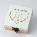 Caja anillos de boda Orla Corazón personalizada 8,5x8,5x4,3cm