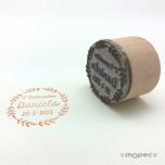 Sello personalizado Comunión Corona de olivo 3,5Øx2,5cm.