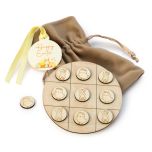 Juego 3 en raya Pascua en madera tarjeta Feliz Pascua