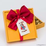 Caja madera amarilla 30 crokichocs Super Mama