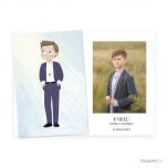 Portafoto Comunión niño manos bolsillo, min.25