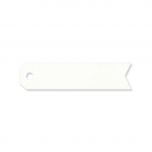 Tarjeta forma flecha blanca sin pers. (preciox51u.) min.51