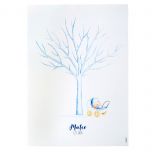 Lámina árbol huellas Pit&Pita cochecito niño 29,5x42cm.