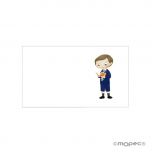 Tarjeta precort. niño Comunión pantalón corto 1hoja=30,min.5