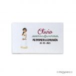 Tarj. precortadas niña Comunión romántica 30xhj.,min.5