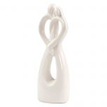 Figura porcelana decorativa novios fusión 6x19cm.