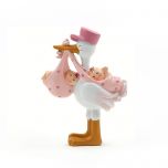 Cigueña amorosa gemelas Pita imán+anilla 8cm. min12