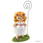 Portafotos niña Comunión en pradera 11cm.min.6