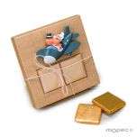 Pit&Pita avión imán+anilla caja kraft 2chocolatinas