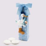 Cigueña amorosa Pit imán+anilla 5pel. choco. min.3